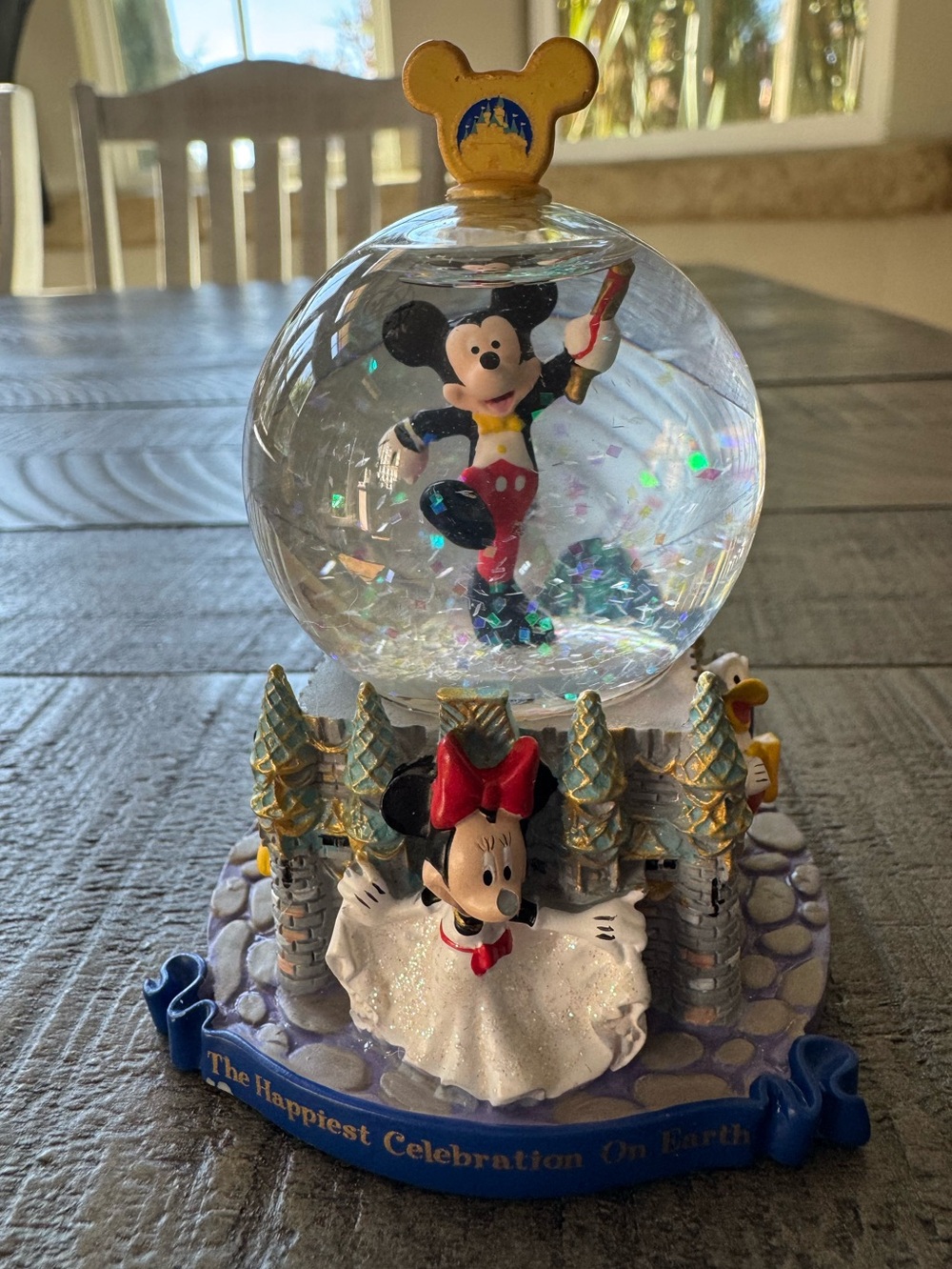 Walt Disney World Mickey & Minnie Castle Mini Snow Globe